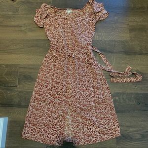 Button front Floral dress